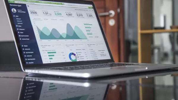 Dashboard di un software gestionale con grafici e dati aziendali