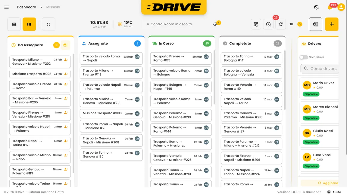 B-Drive Mission Board Kanban