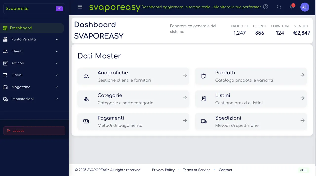POS Vendita Svaporeasy